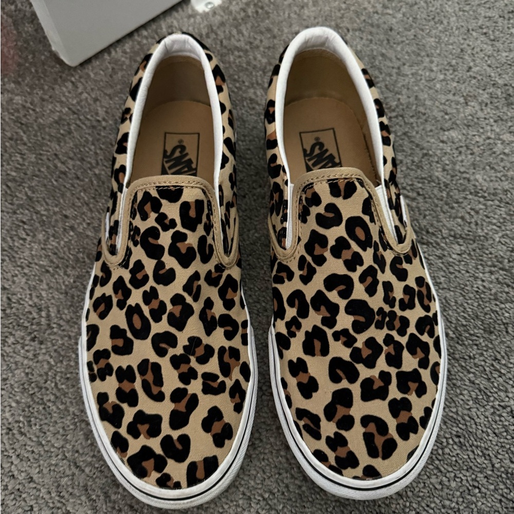 Vans Leopard Print Slip-On Flats
